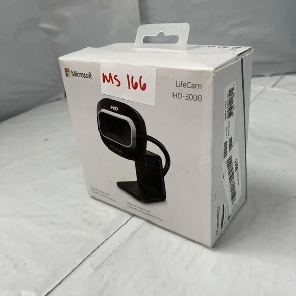Microsoft LifeCam HD-3000 Black Widescreen With 720p Resolution Web Cam MS166 - Picture 2 of 7